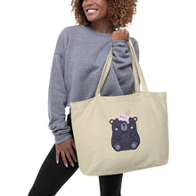 Load image into Gallery viewer, Ice Cream Hat Bear Large Tote Bag
