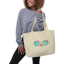 Load image into Gallery viewer, Hot Chocolate Campfire Large Tote Bag
